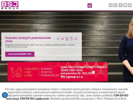 dodávky kompresorů, průmyslového chlazení, rozvodů medicálních plynů a vybavení nemocnic