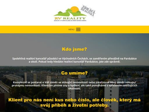 realitní kancelář rv reality pardubice, prodej, pronájem byty, domy, pozemky, chaty, chalupy, komerční. spolehlivá realitní kancelář. zdravá realitka.