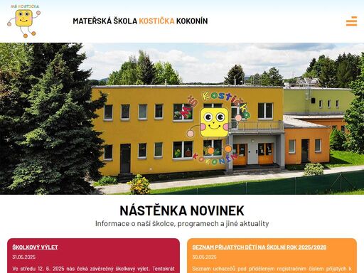 mateřská školka kokonín je moderní předškolní vzdělávací zařízení v jablonci nad nisou s tradicí již 34let. školce se obecně říká kostička.
