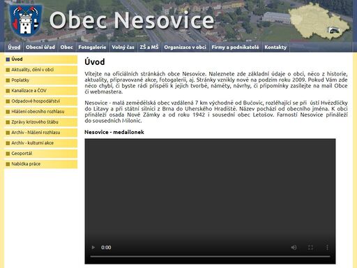 oficiální webové stránky obce nesovice