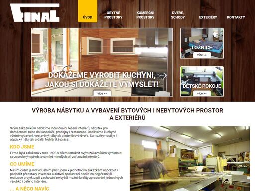 nábytek pro domácnosti, kanceláře, prodejny, restaurace, individuální řešení interiérů
