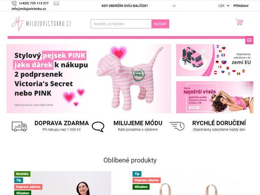 victoria's secret a pink patří k nejoblíbenějším značkám spodního prádla na celém světě. objevte luxus legendárního prádla a doplňků victoria's secret a už nebudete chtít nosit jiné. 
