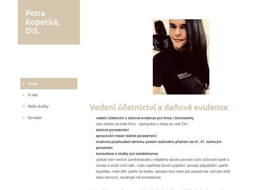 firma petra kopecká, dis. nabízí kompletní vedení účetnictví a daňovou evidenci pro firmy a živnostníky.