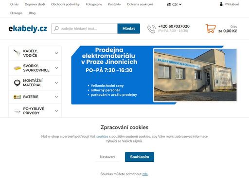 ekabely.cz prodej kabelů, vodičů a elektromateriálu za velkoobchodní ceny