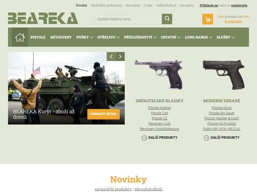 prodej zbraní a střeliva