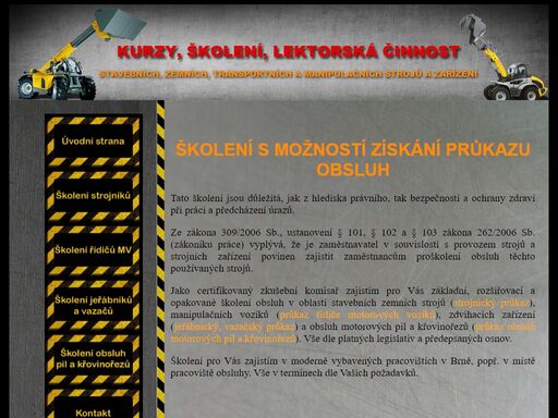 školení stojních průkazů, vysokozdvižných vozíků, jeřábů, kuřim.