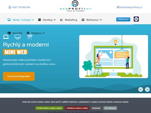moderní firemní weby a eshopy s responzivním zobrazováním, webové aplikace na míru, seo servis a internetový marketing.