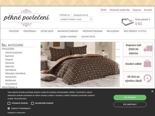 povlečení bavlněné,krepové i luxusní ve vysoké kvalitě za příznivé ceny