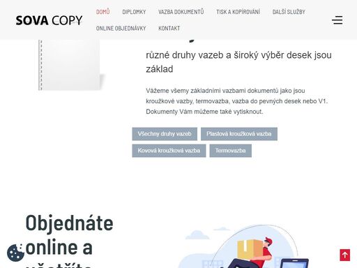 služby tisku a vazby dokumentu, tisk a vazba diplomových prací, kopírování, skenování dokumentů a knih, laminace atd. vše v praze nebo s doručením po čr.
