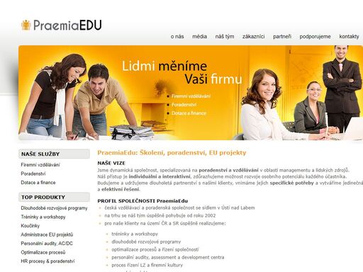 praemiaedu: školení, tréninky, poradenství, eu projekty - školení, tréninky, personální poradenství, evropské projekty, rozvoj lidských zdrojů, rozvoj osobnosti, ac/dc, assessment centre