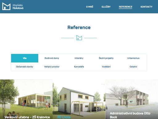 moderní architektura, návrhy rodinných domů, interiérů a zahrad.