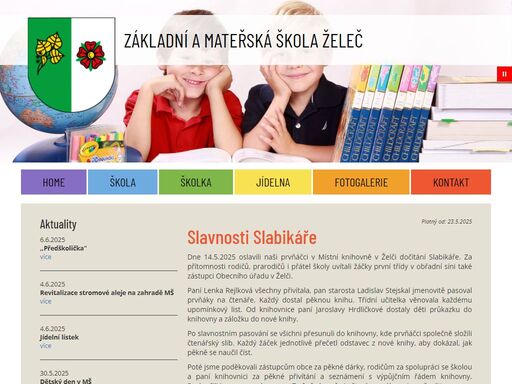 základní a mateřská škola želeč- oficiální webové stránky