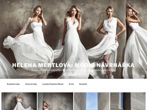 módní návrhářka helena mertlová navrhuje svatební, společenské i večerní šaty.