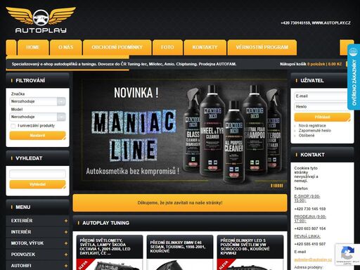 auto tuning shop a autodoplňky. prodej autodoplňků na všechny značky vozů. tuningshop. profichiptuning. olomouc. míchání barev. autolaky. mil