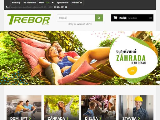 na e-shope trebor kúpite všetko pre váš dom, byt a záhradu. máme široký sortiment, vysokú kvalitu a dobré ceny. 