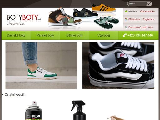 nakupte pohodlně na boty-boty.cz a dopravu máte zdarma. vyberte si ze široké nabídky druhů, značek a velikostí obuvi. máme vše skladem a spolehlivý servis.