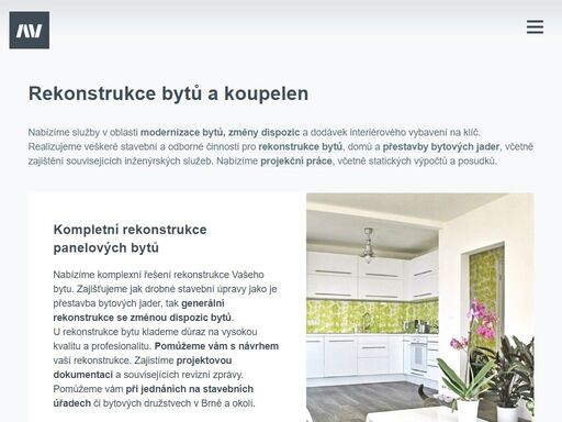 přes 25 let rekonstruujeme panelové byty v brně. navrhneme a zpracujeme přestavbu vaší koupelny, bytového jádra, nebo celého bytu na klíč. první konzultace zdarma.