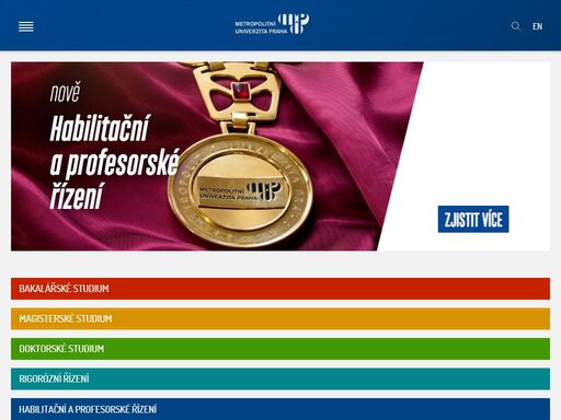 metropolitní univerzita praha, o.p.s. (mup) patří mezi nejstarší a největší soukromé vysoké školy v české republice.