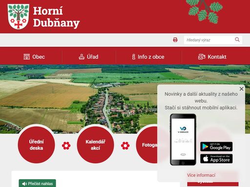 oficiální stránky obce horní dubňany