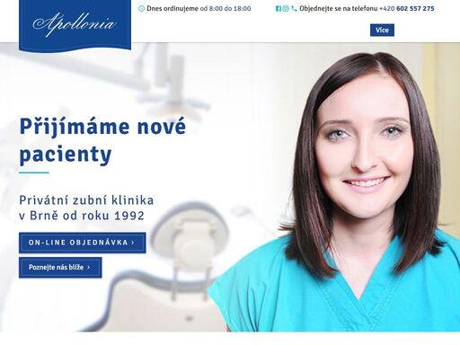 zubni ordinace, zubni implantaty, zubni lekar, zubar brno, zubni klinika brno, dentalni hygiena, stomatologie, beleni zubu, apollonia, zubni klinika, zubar, brno, zubari, pece o chrup, dentalni hygiena, esteticka modelace, zdrave zuby, profesionalni pece, moderni stomatologie, krasny usmev - zubaři a dentální hygiena v brně s 30 letou tradicí. specializujeme se na bezbolestné ošetření, implantáty, dentální hygienu a estetickou stomatologii. zubni ordinace, zubni implantaty, zubni lekar, zubar brno, zubni klinika brno, dentalni hygiena, stomatologie, beleni zubu, pece o chrup, esteticka modelace, zdrave zuby, profesionalni pece, moderni stomatologie, krasny usmev.