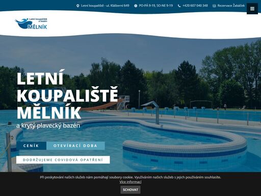 letní koupaliště a krytý plavecký bazén mělník. kurzy plavání kojenců, potápění, aqua aerobic, wellness.