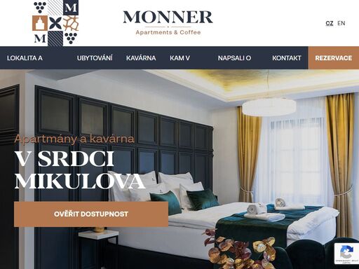 monner mikulov - penzion / ubytování v mikulově u svatého kopečku, snídaně, kavárna, apartmány, hotel