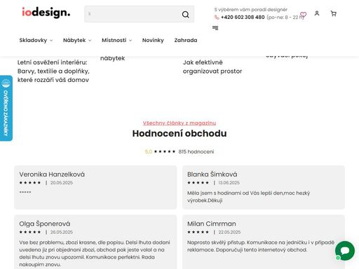jsme český e-shop s nádherným a designovým nábytkem od českých a zahraničních výrobců. u nás najdete jedinečné kousky za parádní ceny, s příjemným servisem a poradci. vaše spokojenost je pro nás zásadní.