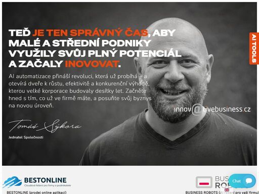 ai automatizace přináší revoluci, která už probíhá –? a otevírá dveře k růstu, efektivitě a konkurenční výhodě, kterou velké korporace budovaly desítky let. začněte hned s tím, co už ve firmě máte, a posuňte svůj byznys na novou úroveň.