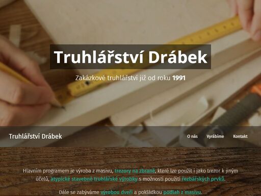 úvodní stránka truhlářství drábek