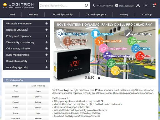 panelové digitální termostaty, regulátory, ukazatele, teploměry, dataloggery, záznamníky a měřicí přístroje. přístroje dixell, ebro, pixsys, ascon-tecnologic.