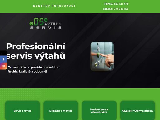 výtahy servis ds s.r.o. poskytuje kompletní servis a opravy výtahů v praze a liberci. spolehnete se na rychlý servis, odbornost a bezpečnost. kontaktujte nás a zjistěte více.
