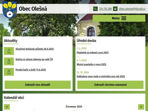 www.obecolesna.cz