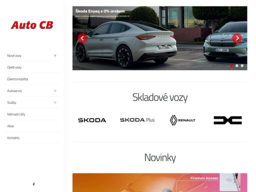 hledáte prodej aut škoda v regionu plzeň? jsme autorizovaný prodejce a servis vozů škoda, renault a dacia. klikněte na autocb.cz!