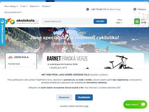 váš specialista na rodinnou cyklistiku a elektrokola.