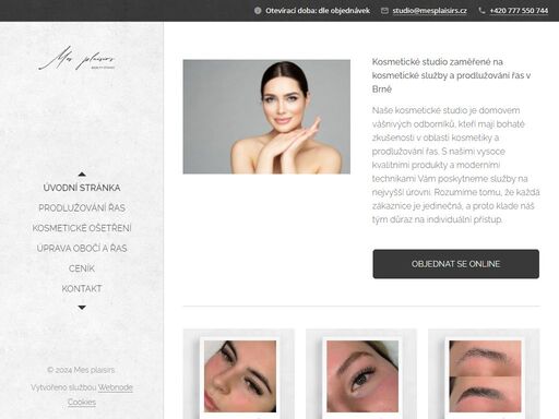 kosmetické studio zaměřené na kosmetické služby a prodlužování řas v brně