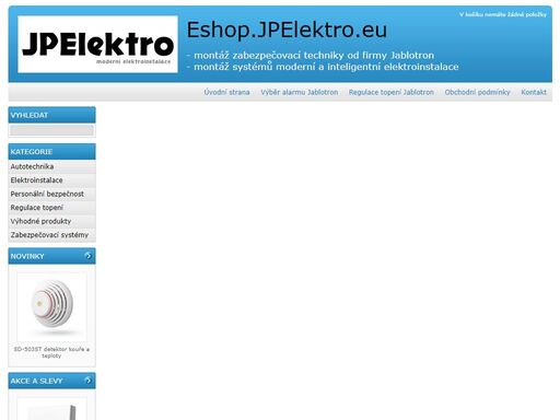 montáž a prodej zabezpečovací techniky od firmy jablotron, kvalitních výrobků pro moderní a inteligentní elektroinstalace.