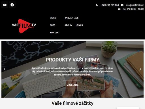 profesionální foto a video služby v oblasti živého vysílání, video záznamu, profesionální foto video prezentace zboží, školních aktivit a jiné
