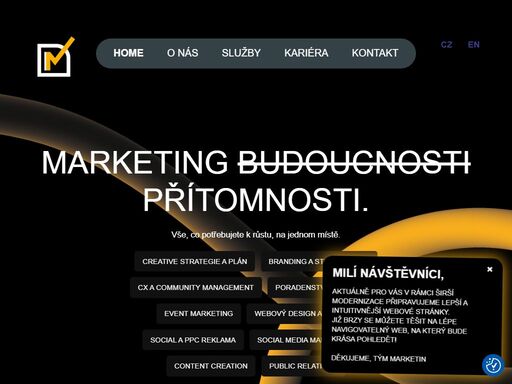 marketin - inovativní marketingová agentura, která mění pravidla hry. odvážné nápady, ambiciózní cíle, guerilla marketing. nový způsob, jak dosáhnout úspěchu.