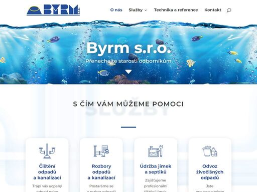 společnost byrm s.r.o. byla založena s cílem poskytovat klientům komplexní nabídku služeb v oblasti čištění odpadů, nakládání s odpady a ekologie.