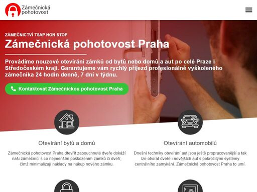zámečnická pohotovost praha otevírá zámky bytů i a aut po celé praze. rychlý příjezd 24 hodin denně, 7 dní v týdnu. volejte nonstop 732 810 162.