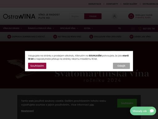 víno je náš život. u nás si vybere každý z nabídky moravských i světových vín. doprava nad 2 000 kč zdarma!