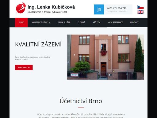 účetní firma ing. lenky kubíčkové nabízí vedení daňové evidence a podvojného účetnictví již od roku 1991.