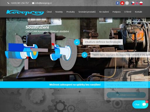 cad/cam systém kovoprog slouží k přípravě programů pro obrábění na nc a cnc obráběcích strojích bez podpory práce s modely.