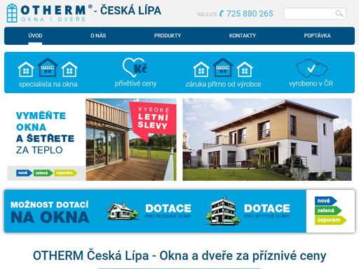 otherm česká lípa nabízí kvalitní plastová okna a dveře s dlouhou životností. dodáváme a montujeme okna a dveře ze všech materiálů. poradíme s výběrem řešení.