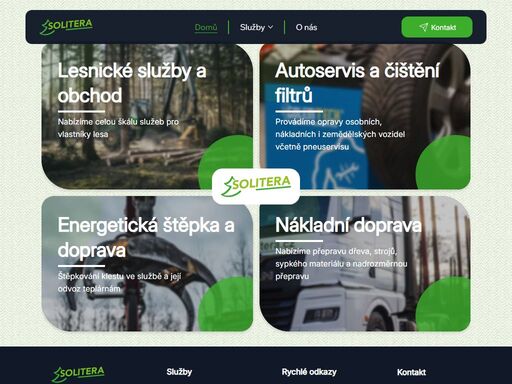 u nás ve společnosti solitera poskytujeme profesionální lesnické služby, autoservis a čištění filtrů, energetickou štěpku a nákladní dopravu. spolehlivost, kvalita a udržitelnost jsou pro nás na prvním místě.