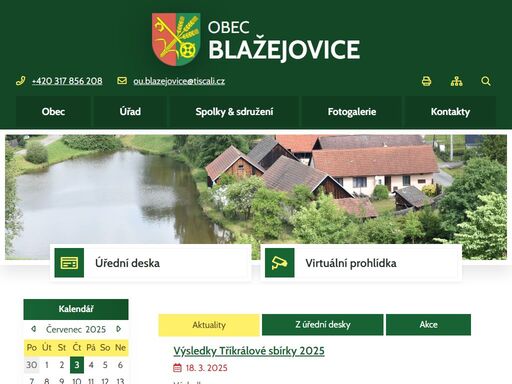 oficiální stránky obce blažejovice