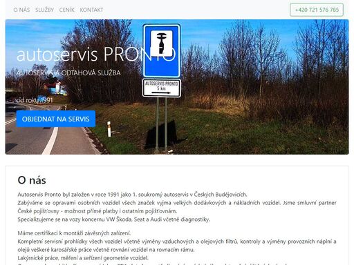 autoservis, pneuservis a odtahová služba pronto - české budějovice