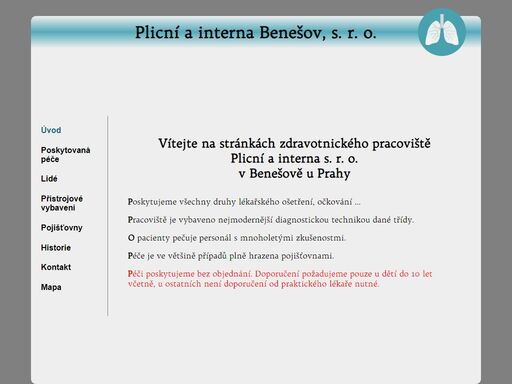 plicní a interna benešov
