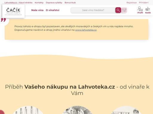 e-shop s kvalitními českými a moravskými víny od kobylské vinařství čačík