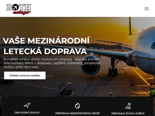 kompletní servis mezinárodní přepravy v prague: letecké cargo doparva a dph, proclení, balení, pojištění a monitoring. roth cargo nabízí spolehlivou přepravu od 2001.